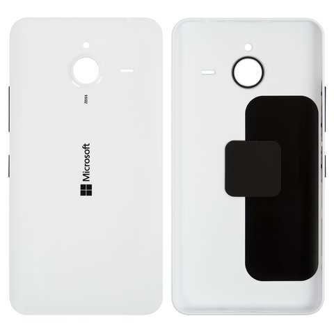 Задня панель корпуса для Microsoft Nokia  640 XL Lumia Dual SIM, біла, з боковою кнопкою