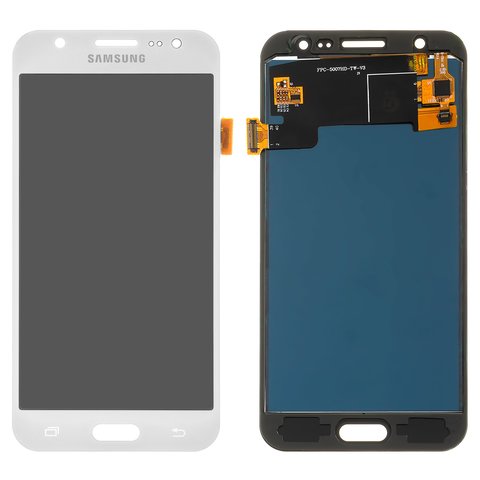 Дисплей для Samsung J500 Galaxy J5, білий, без регулювання яскравості, без рамки, Сopy, TFT 