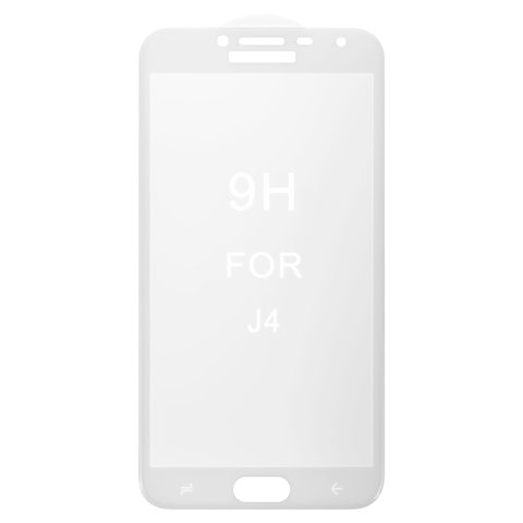 Защитное стекло All Spares для Samsung J400 Galaxy J4 2018 , 5D Full Glue, белый, cлой клея нанесен по всей поверхности