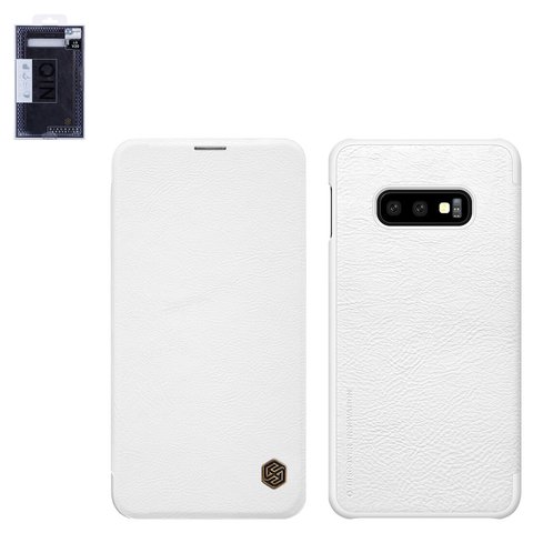 Чохол Nillkin Qin leather case для Samsung G970 Galaxy S10e, білий, книжка, пластик, PU шкіра, #6902048171602