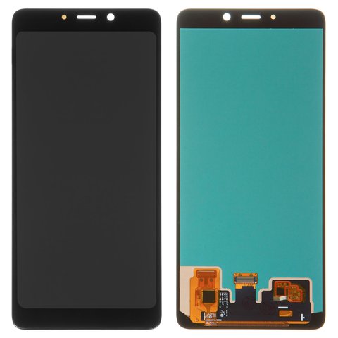 Дисплей для Samsung A920F DS Galaxy A9 2018 , чорний, без рамки, High Copy, з широким обідком, OLED 