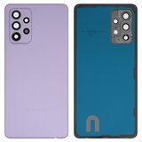 Задня панель корпуса для Samsung A528 Galaxy A52s 5G, фіолетова, із склом камери