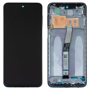 Дисплей для Xiaomi Redmi Note 9 Pro, Redmi Note 9S, сірий, з рамкою, Оригінал переклеєне скло , M2003J6B2G, M2003J6A1G