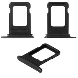 Держатель SIM-карты для iPhone 13, черный, double SIM