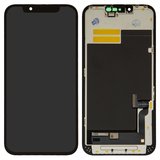 Дисплей для iPhone 13, черный, с рамкой, High Copy, (OLED), YK OEM hard