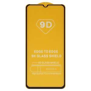 Защитное стекло для Oppo A17, совместимо с чехлом, Full Glue, без упаковки , черный, cлой клея нанесен по всей поверхности