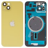 Задня панель корпуса для iPhone 14 Plus, жовта, із склом камери, High Copy, yellow