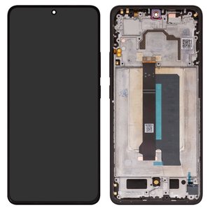 Дисплей для Xiaomi Poco X6 Pro 5G, черный, с рамкой, Original PRC 