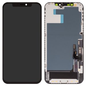 Дисплей для iPhone 12, iPhone 12 Pro, черный, с рамкой, Copy, TFT , ZY, LTPS FHD