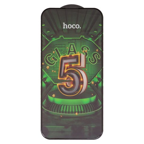 Защитное стекло Hoco G12 для Apple iPhone 14 Pro Max, 5D Full Glue, без упаковки , черный