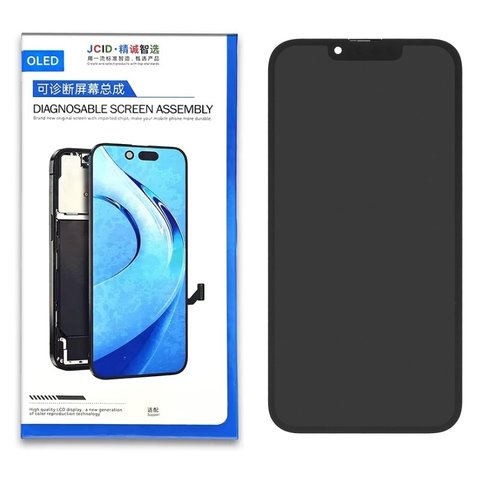 Дисплей JCID для iPhone 13, чорний, з рамкою, High Copy, без помилки, OLED  JCID diagnosable
