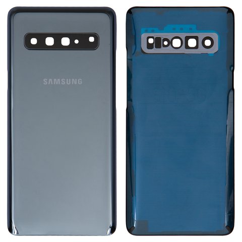 Задня панель корпуса для Samsung G977 Galaxy S10 5G, чорна, із склом камери