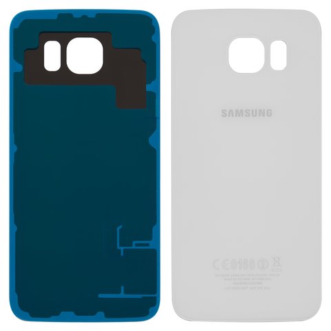 Housing Back Cover compatible with Samsung G920F Galaxy S6, white, Copy 