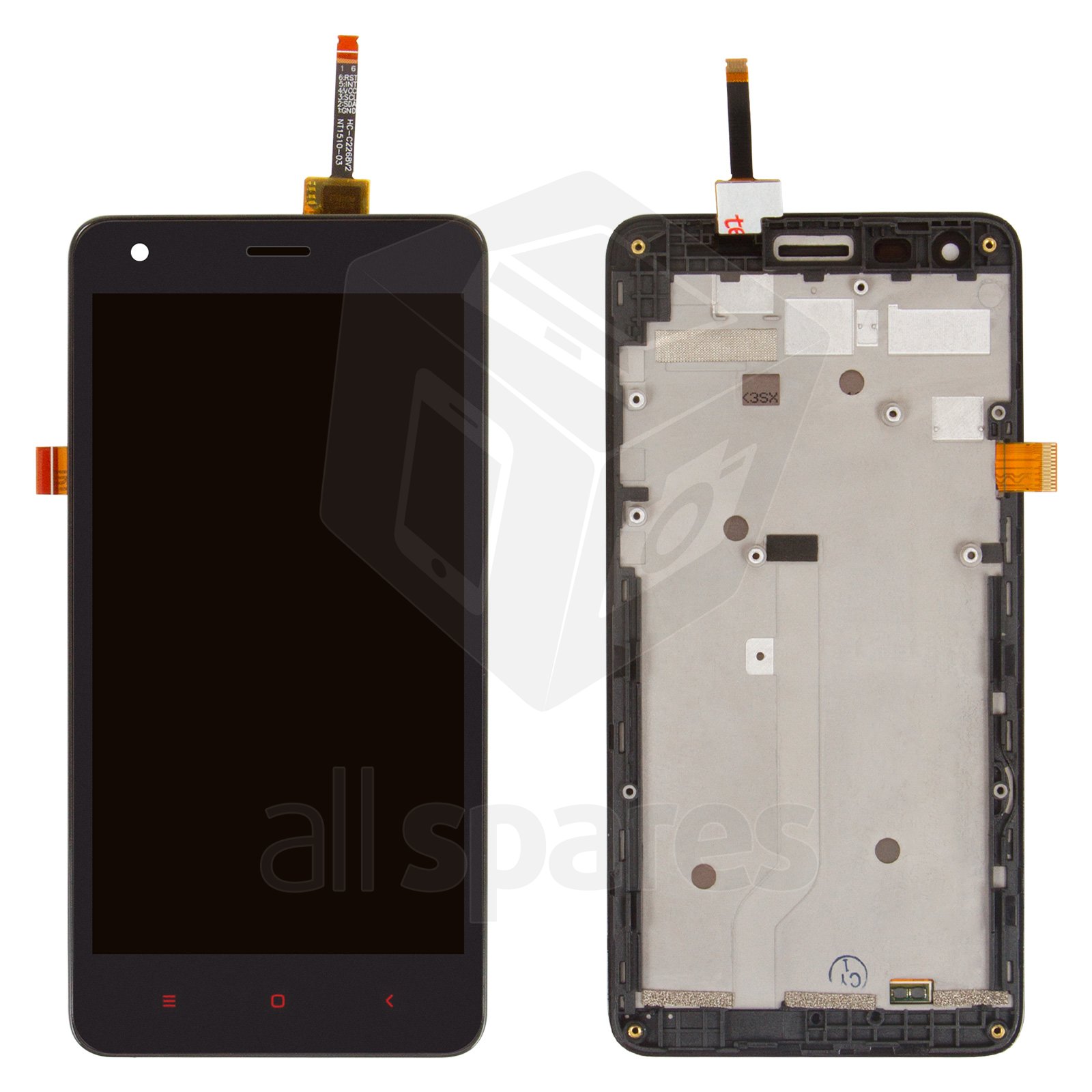 LCD compatible with Xiaomi Redmi 2, (black, with ...