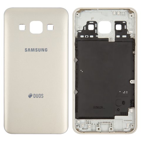 Housing Back Cover compatible with Samsung A300F Galaxy A3, A300FU Galaxy A3, A300G Galaxy A3, A300H Galaxy A3, golden 