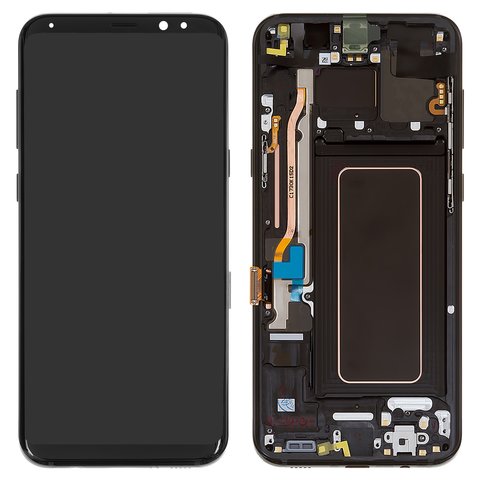 Pantalla LCD puede usarse con Samsung G955 Galaxy S8 Plus, negro, con marco, Original PRC , midnight Black, original glass