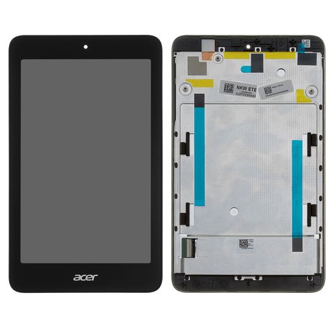 LCD compatible with Acer Iconia One 7 B1 750, black, with frame 