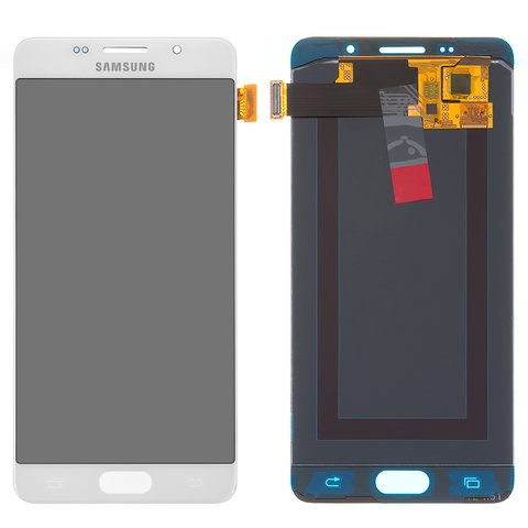 Pantalla LCD puede usarse con Samsung A510 Galaxy A5 2016 , blanco, sin marco, High Copy, OLED 