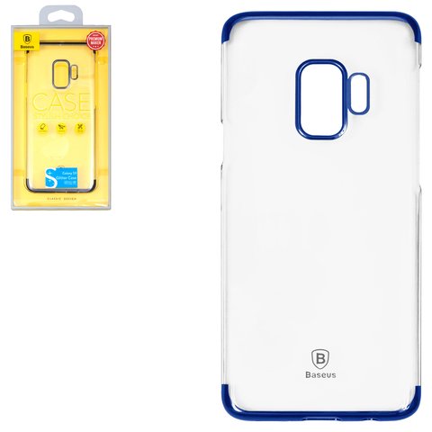 Case Baseus compatible with Samsung G960 Galaxy S9, dark blue, transparent, plastic  #WISAS9 DW03