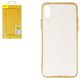 Case Baseus compatible with iPhone XS, (golden, transparent, Dust Free, silicone) #ARAPIPH58-A0V