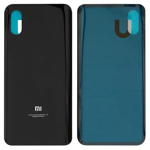 Housing Back Cover compatible with Xiaomi Mi 8 Pro, black, M1807E8A 
