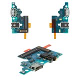 Шлейф для Samsung A515F/DS Galaxy A51, коннектора наушников, коннектора зарядки, с микрофоном, с компонентами, High Copy, плата зарядки
