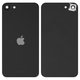 Housing Back Cover compatible with iPhone SE 2020, (black, with camera lens, small hole)