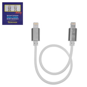 USB кабель Mechanic LTL01S, Lightning, 30 см, белый, Lightning к Lightning