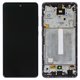 LCD compatible with Samsung A525 Galaxy A52, A526 Galaxy A52 5G, (purple, with frame, Original (PRC))