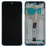 Pantalla LCD puede usarse con Xiaomi Redmi Note 9 Pro, Redmi Note 9S, azul, con marco, Original (PRC)