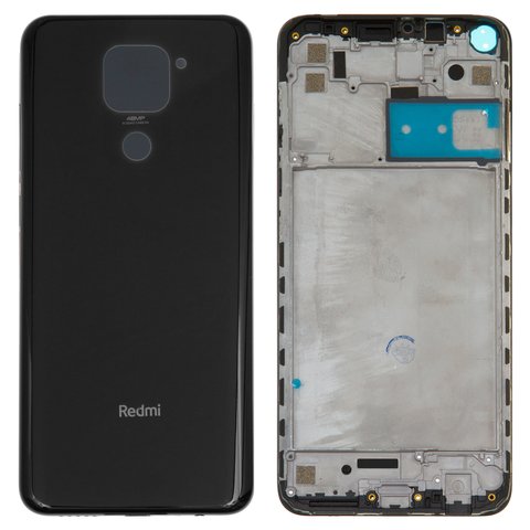 Carcasa puede usarse con Xiaomi Redmi Note 9, gris, con botones laterales, midnight grey