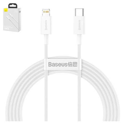 USB Cable Baseus Superior, USB type C, Lightning, 200 cm, 20 W, white  #CATLYS C02