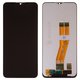 LCD compatible with Samsung A037G Galaxy A03s, (black, Best copy, without frame, Copy, with yellow cable, (162x72 mm))