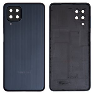 Housing Back Cover compatible with Samsung M225 Galaxy M22, black, with camera lens 