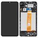 LCD compatible with Samsung A125F Galaxy A12, (black, with frame, original (change glass) , A125F_REV0.1 FPC6509-1)