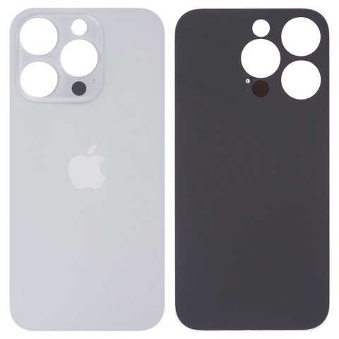 Housing Back Cover compatible with iPhone 14 Pro, white, no need to remove the camera glass, Original PRC , big hole 