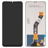 LCD compatible with ZTE Blade A34, Blade A54, (black, without frame, original (change glass) )