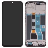 LCD compatible with Realme C53 NFC, (black, with frame, Original (PRC))
