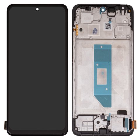 LCD compatible with Xiaomi Redmi Note 14 4G, black, with frame, Copy, TFT , 159.6mm, 24117RN76G, 24117RN76O, global version 