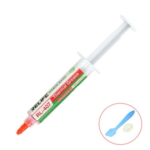 Pasta térmica RELIFE  RL 407 , de silicona, en jeringa, 20 ml, rosada, 6 Вт м*К