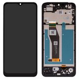 Pantalla LCD puede usarse con Motorola Moto E13 XT2345, negro, con marco, Original (PRC), XT2345