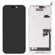 Pantalla LCD puede usarse con iPhone 16 Pro, negro, con marco, HC, sin microchip, (AMOLED), GX OEM soft, 120Hz