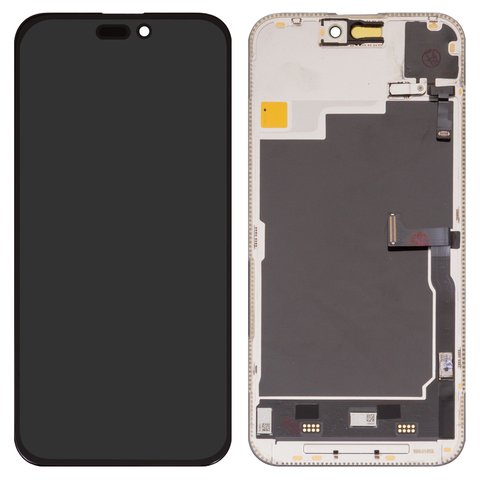 Pantalla LCD Wextom puede usarse con iPhone 15 Pro Max, negro, con marco, HC, sin error, OLED  soft, Diagnosable, 120Hz