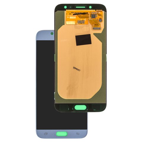 LCD compatible with Samsung J730 Galaxy J7 2017 , silver, blue, without frame, Original, service pack  #GH97 20801B GH97 20736B