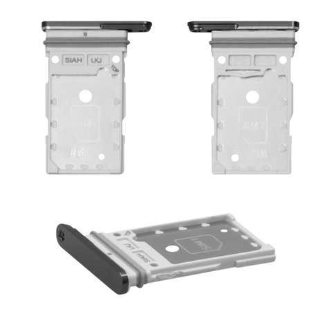 SIM Card Holder compatible with Samsung S911 Galaxy S23, S916 Galaxy S23 Plus, S918 Galaxy S23 Ultra, gray, graphite