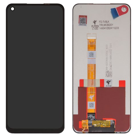 LCD compatible with Realme 7i, C17; OnePlus Nord N100; Oppo A32, A33 2020 , A53 4G, A53s 4G, black, without frame, FLYCDI, BV065WBM L03 MB00