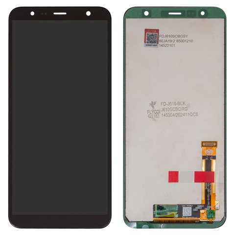 LCD compatible with Samsung J415 Galaxy J4+, J415F Galaxy J4+, J610 Galaxy J6+, black, without frame, FLYCDI