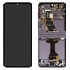 LCD compatible with Samsung F731 Galaxy Z Flip5, (black, with frame, original (change glass) )