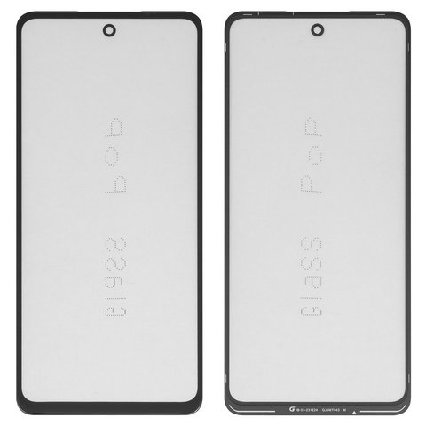 Housing Glass G+OCA PRO compatible with Motorola Moto E14, Moto G04, Moto G04s, Moto G24, Moto G24 Power, with OCA film, black 