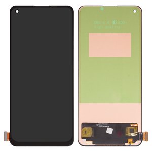 LCD compatible with Realme GT 5G, GT Master; OnePlus Nord 2 5G, Nord 2T, Nord CE 5G; Oppo Reno5 4G, Reno5 5G, Reno6, black, without frame, Copy, CPH2159, PEGM00, PEGT00, CPH2145, AMS643YE01 